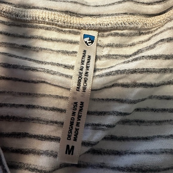 Kuhl Striped white and charcoal Casual Tank Top size medium - Picture 2 of 5